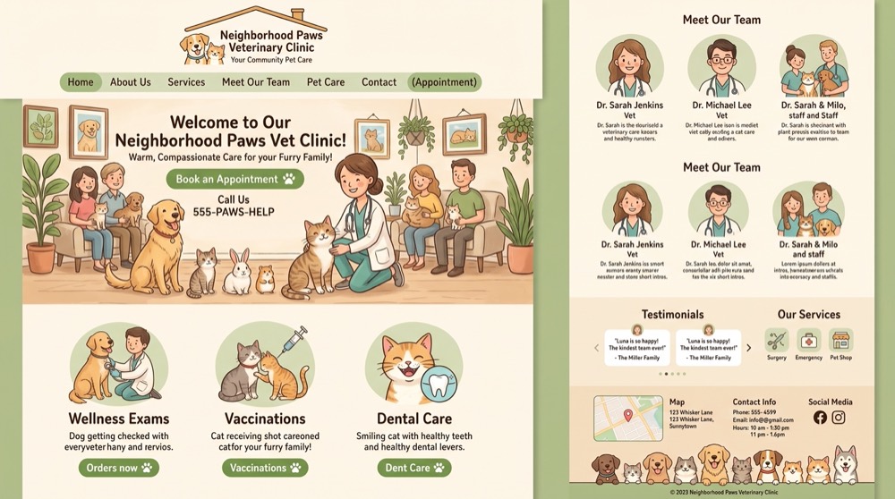 Neighborhood Paws — clínica veterinaria